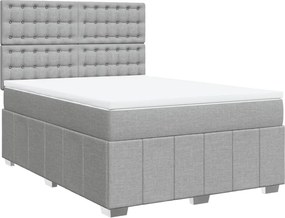vidaXL Κρεβάτι Boxspring με Στρώμα Αν. Πράσινο 160x200εκ Υφασμάτινο