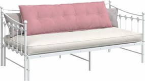 vidaXL Μαξιλάρι Πλάτης Ροζ 160 x 50 cm Υφασμάτινο Κορντουρά