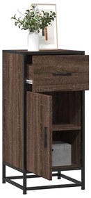 vidaXL Ραφιέρα Καφέ Δρυς 35,5x35x76 εκ. Επεξ. Ξύλο + Μέταλλο