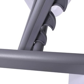 SUMMER K/D Ξαπλώστρα Αλουμίνιο Ανθρακί, PP Άσπρο - Textilene Γκρι   1τμχ