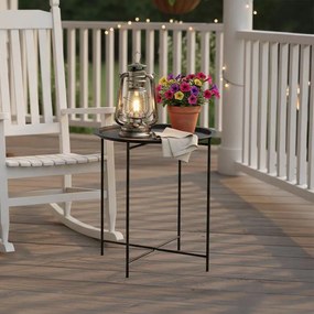 Τραπέζι Caius μέταλλο σε μαύρη απόχρωση Φ46x52εκ 46x46x52 εκ.