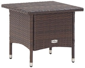 vidaXL Τραπέζι Κήπου Καφέ 50 x 50 x 47 εκ. από Συνθετικό Ρατάν