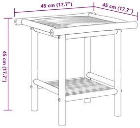 Τραπεζάκι Σαλονιού 45 x 45 x 45 εκ. από Μπαμπού - Καφέ