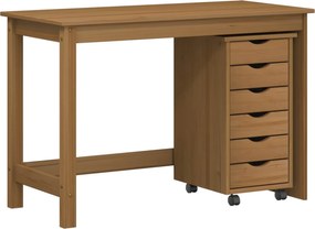 vidaXL Σετ Γραφείου και Κινητού Ντουλαπιού MOSS 2 pcs Μέλι Καφέ
