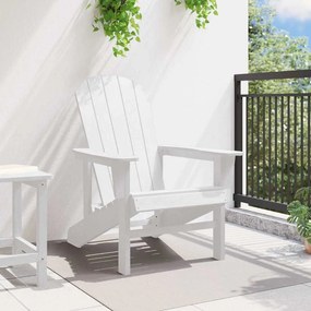 vidaXL Καρέκλα Adirondack Λευκό 82 x 74 x 92 εκ. HDPE