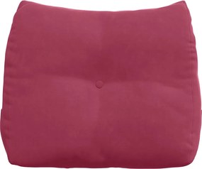 vidaXL Μαξιλάρι Πλάτης Κόκκινο 60 x 50 x 24 cm Βελούδο