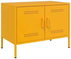 vidaXL Έπιπλο Τηλεόρασης Μουσταρδί Κίτρινο 68x39x50,5 εκ. από Ατσάλι