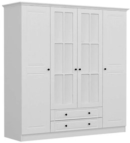Ντουλάπα Τετράφυλλη Kale 506MNR2558 180x52x190cm White Τετράφυλλη