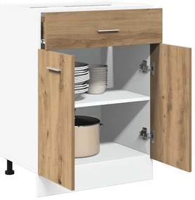 vidaXL Έπιπλο Με Συρτάρι Lyon Artisan Δρυς 60x46x81,5εκ. Επεξεργ. Ξύλο