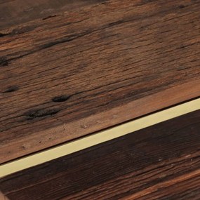 vidaXL Τραπεζάκι Σαλονιού Χρυσό Ανοξείδωτο Ατσάλι &amp; Ξύλο Sleeper