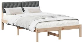 vidaXL Σκελετός Κρεβατιού Καφέ και σκούρο γκρι 120 x 200 cm