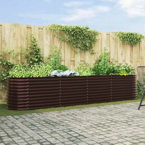 vidaXL Ανεβασμένο Κρεβάτι Καφέ 400 x 80 x 81 cm Ατσάλι