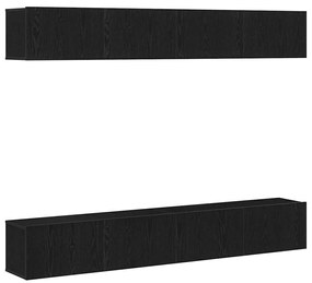 vidaXL Σετ επίπλου τηλεόρασης 4 pcs Μαύρη δρυς 100 x 30 x 30 cm