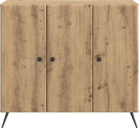 vidaXL Πλαϊνό γραφείο Artisan Δρυς 89 x 34,5 x 80 εκ