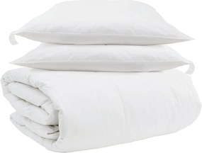 vidaXL Σετ Παπλωμάτων με μαξιλάρι 3 pcs Λευκό Φτέρος