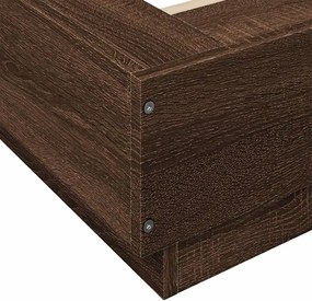 vidaXL Πλαίσιο Κρεβατιού Καφέ Δρυς 90 x 190 εκ. Επεξεργασμένο Ξύλο