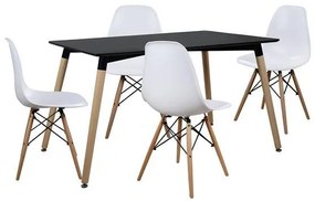 Set Dining Table 5 pieces with Table and 4 chairs  120x80x73 cm