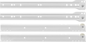vidaXL Οδηγός Συρταριού 12 pcs Λευκό 300 mm Ατσάλι
