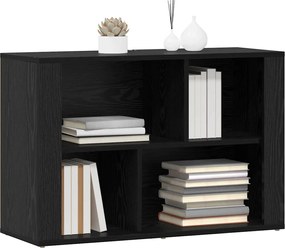 vidaXL Πλαϊνό γραφείο Μαύρη Οξυά 80 x 30 x 53 εκ. Επεξεργασμένο ξύλο