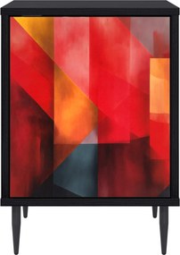 vidaXL Κομοδίνο HEESCH 2 τμχ. Μαύρη Δρυς 36 x 33 x 51 εκ.