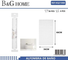 Αντιολισθητικό πατάκι μπάνιου - M0829 - 36x66cm - White - 21088