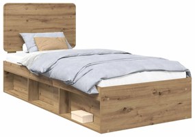 vidaXL Σκελετός Κρεβατιού Καρυδιά Χειροποίητης Εργασίας 100 x 200 cm