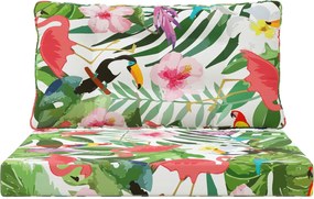 vidaXL Μαξιλάρι Καναπέ Εξωτερικού Χώρου 2 pcs πολύχρωμο Πολυεστέρας