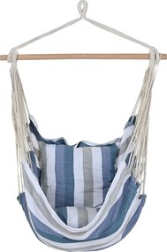 Αιώρα DKD Home Decor Ρίγες Μπλε Λευκό (100 x 60 x 135 cm)