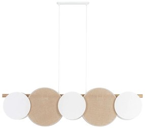 Φωτιστικό Οροφής - Ράγα Pulse 4815 125x15x115cm 5xE27 15W Natural-White TK Lighting