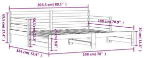 ΚΑΝΑΠΕΣ ΚΡΕΒΑΤΙ ΣΥΡΟΜΕΝΟΣ ΛΕΥΚΟΣ 90 X 200 ΕΚ. ΜΑΣΙΦ ΞΥΛΟ ΠΕΥΚΟΥ 836148