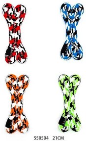 Παιχνίδι σκύλου κόκκαλο από σχοινί - 21cm - 12pcs - 550504