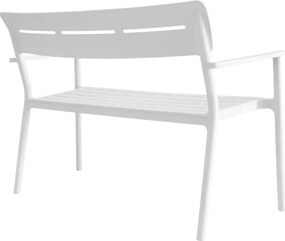 Παγκάκι διθέσιο Cadrin pakoworld λευκό PP 117x60x83εκ