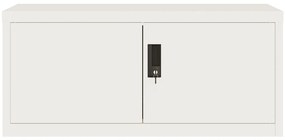 vidaXL Αρχειοθήκη Λευκή 90 x 40 x 145 εκ. από Ατσάλι
