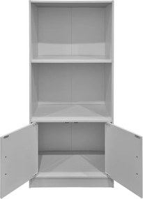 Βιβλιοθήκη Tekaro pakoworld λευκή 60x30x120εκ