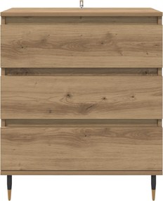 vidaXL Πλαϊνό γραφείο Artisan Oak 60 x 35 x 70 cm Επεξεργασμένο ξύλο