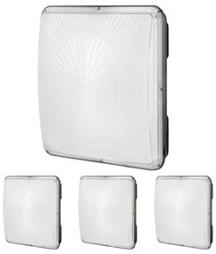 VEVOR 4 PCS LED Canopy Light 150W 16500LM 5000K Daylight Outdoor Canopy Lighting