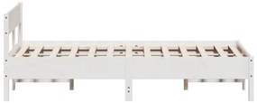vidaXL Σκελετός Κρεβ. Χωρίς Στρώμα Λευκό 120x200 εκ Μασίφ Πεύκο