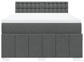 ΚΡΕΒΑΤΙ BOXSPRING ΜΕ ΣΤΡΩΜΑ ΣΚΟΥΡΟ ΓΚΡΙ 140X200 ΕΚ ΥΦΑΣΜΑΤΙΝΟ 3289406