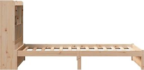 vidaXL Κρεβάτι Βιβλιοθήκη Χωρίς Στρώμα 75x190 εκ Μασίφ Ξύλο Πεύκο