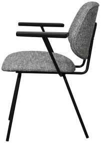 Sofia Dining Chair with Armrests Grey