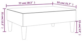 Υποπόδιο Σκούρο Γκρι 77x55x31 εκ. Υφασμάτινο - Γκρι