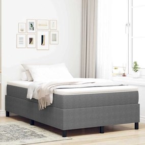 vidaXL Βαθιά Κρεβατοκάμαρα Ανοιχτό Γκρι 120x200 εκ Κορντούρα Ύφασμα