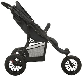 vidaXL Καρότσι Μωρού Ανθρακί Ατσάλινο