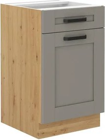 Επιδαπέδιο ντουλάπι Nelor 50 D 1F 1S BB-Γκρι σπέσιαλ - Φυσικό