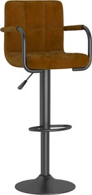 vidaXL Σκαμπό Μπαρ Καφέ Βελούδινο