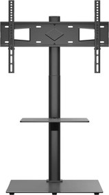 vidaXL Βάση Τηλεόρασης Γωνιακή 2 Επιπέδων για 32-65 Ιντσών Μαύρη