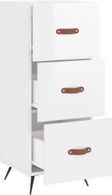 vidaXL Ντουλάπι Γυαλιστερό Λευκό 34,5x34x90 εκ. Επεξεργασμένο Ξύλο