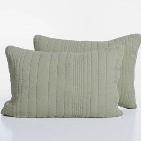Ζεύγος Μαξιλαροθήκες Καπιτονέ (52x72) Nef-Nef Homeware Elements Ecstatic Green