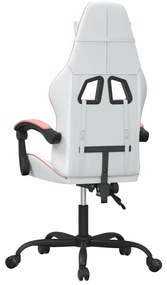 vidaXL Καρέκλα Gaming Λευκό και Ροζ από Συνθετικό Δέρμα