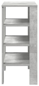 Ράφι παπουτσιών Γκρι μπετόν 61x32x70 cm Κατασκευασμένο ξύλο - Γκρι